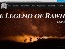 Tablet Screenshot of legendofrawhide.com